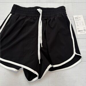 Athleta Black Athletic Shorts with White Trim